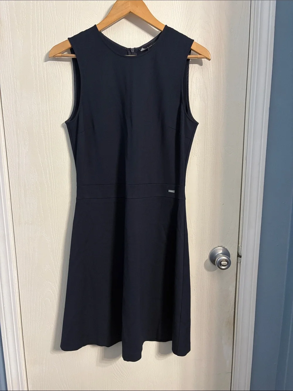 armani exchange mini dress Armani Exchange Button Striped Mini Dress | Black